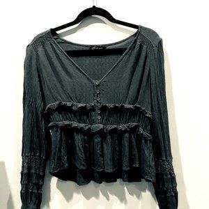 deep green blouse from american eagle